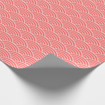 Papel de envolvimiento moderno de ondas salmónicas