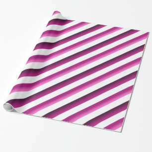 Regalo Papel de envolvimiento morado y rosado con bandas 