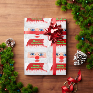 Regalo Papel de envolvimiento navideño de Santa Merry
