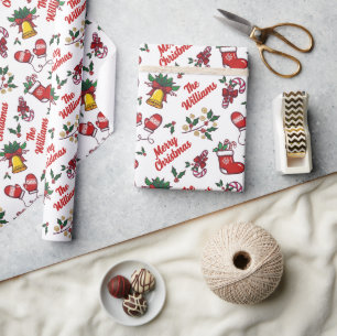 Regalo Papel de envolvimiento navideño personalizado para