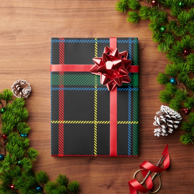 Regalo Papel de envolvimiento negro de búfalo (Regalo de vacaciones)