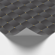 Papel de envolvimiento negro Grabado en relieve de