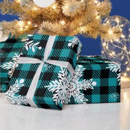 Regalo Papel de envolvimiento negro Verde azulado con cop