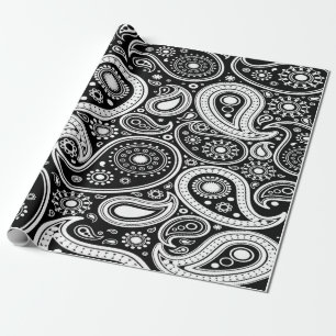 Regalo Papel de envolvimiento negro y blanco