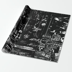 Regalo Papel de envolvimiento negro y blanco