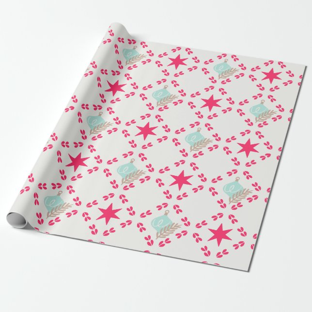 Regalo Papel de envolvimiento nocturno de Minty Starry (Desenrollado)