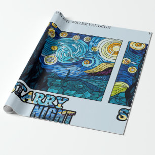 Regalo Papel de envolvimiento nocturno estrellado
