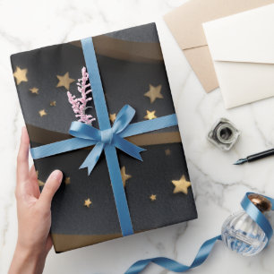 Regalo Papel de envolvimiento nocturno estrellado Elega
