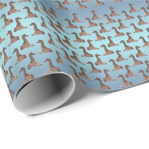 Regalo Papel de envolvimiento para bebes Giraffe Frenzy (