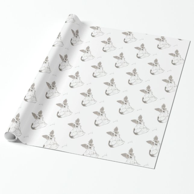 Regalo Papel de envolvimiento para boceto Papillon (Desenrollado)