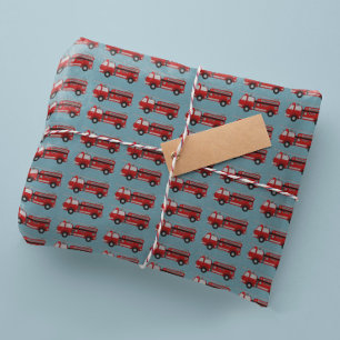 Regalo Papel de envolvimiento para camiones de bomberos r