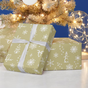 Regalo Papel de envolvimiento para cosas de invierno - Or