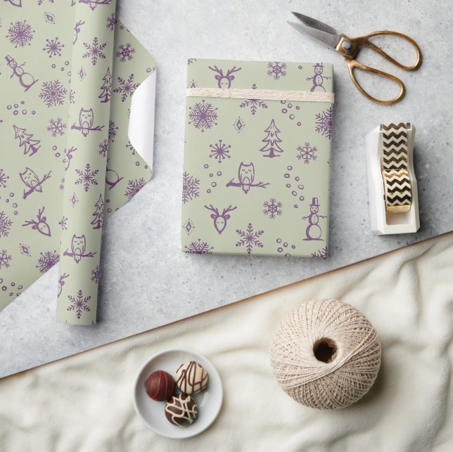 Regalo Papel de envolvimiento para cosas de invierno - té (Artesanía)