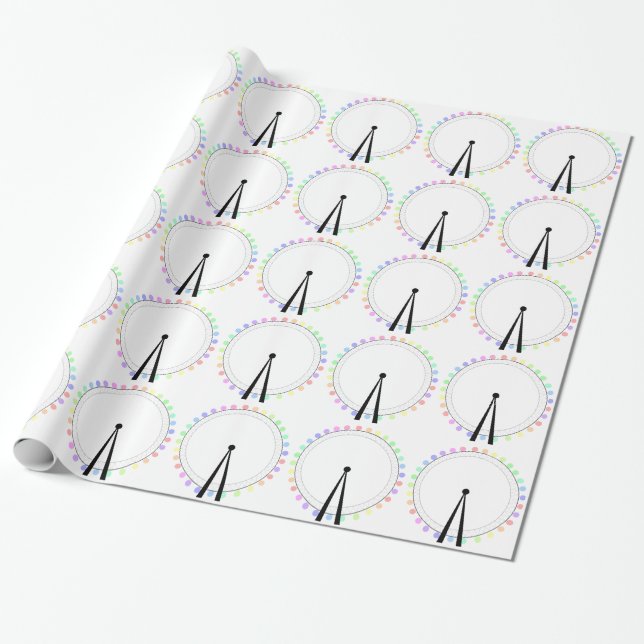 Regalo Papel de envolvimiento para el tema de los ojos en (Desenrollado)