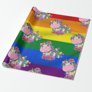 Regalo Papel de envolvimiento para el tema del arco iris 