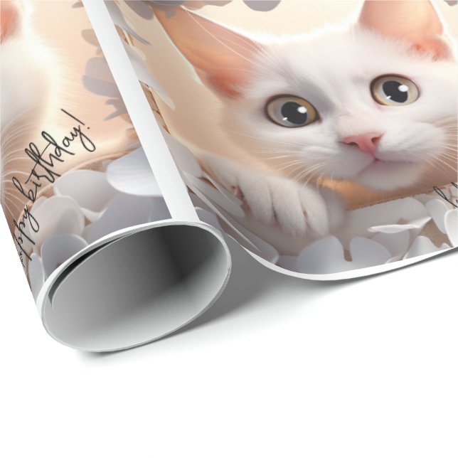 Regalo Papel de envolvimiento para gatos de alta calidad (Esquina del rollo)