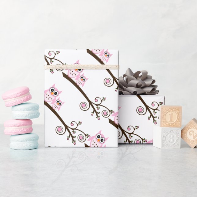 Regalo Papel de envolvimiento para grupo temático Lechuza (Baby Shower)