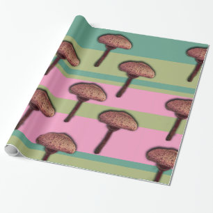 Regalo Papel de envolvimiento para hongos y rayas