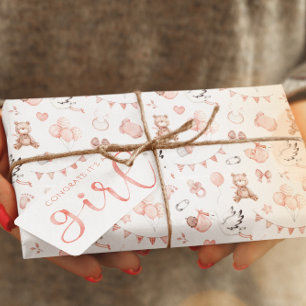 Regalo Papel de envolvimiento para la ducha de la niña