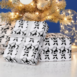 Regalo Papel de envolvimiento para Navidades blancos y ne