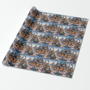 Regalo Papel de envolvimiento para Navidades de Steampunk
