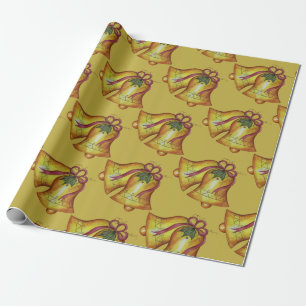 Regalo Papel de envolvimiento para Navidades dorados