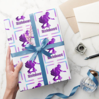 Regalo Papel de envolvimiento para tablero de esquí morad