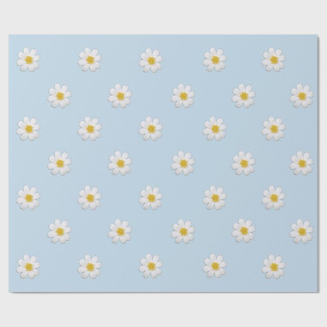 Regalo Papel de envolvimiento Pastel Daisy (Superficie plana)