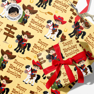 Regalo Papel de envolvimiento personalizado de bovina de 
