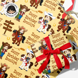 Regalo Papel de envolvimiento personalizado de la chica d