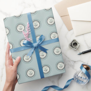 Regalo Papel de envolvimiento personalizado de Lover Blue