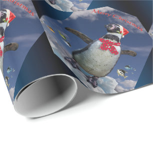 Regalo Papel de envolvimiento pingüino festivo - Navidade