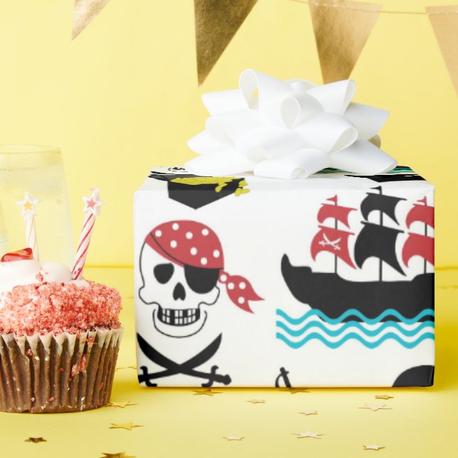 Regalo Papel de envolvimiento pirata náutico (Fiesta de cumpleaños )