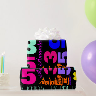 Regalo Papel de envolvimiento POP de cumpleaños 35 perso