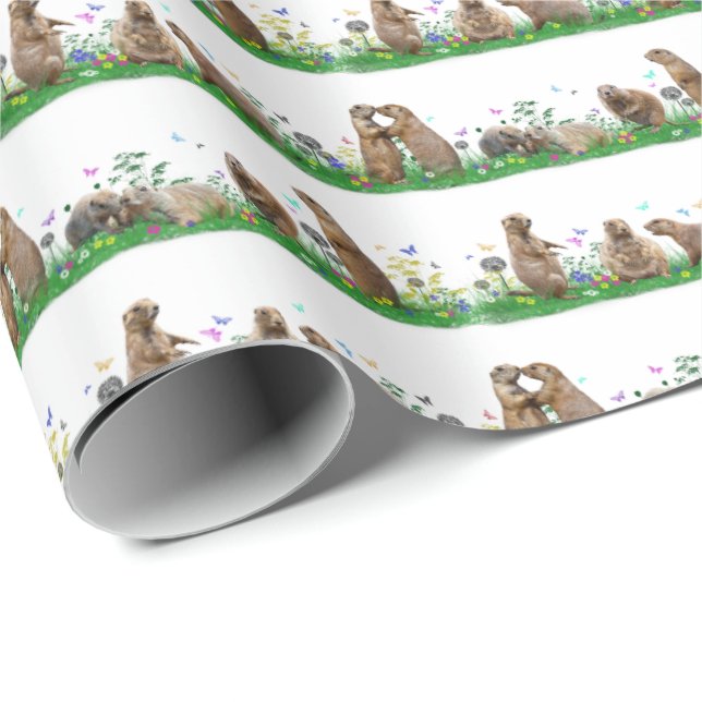 Regalo Papel de envolvimiento Prairie Dog Meadow (elegir  (Esquina del rollo)