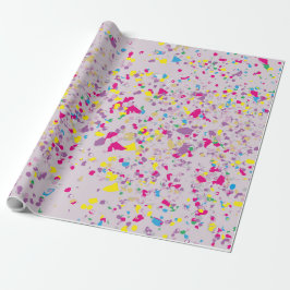 Regalo Papel de envolvimiento púrpura de Confetti