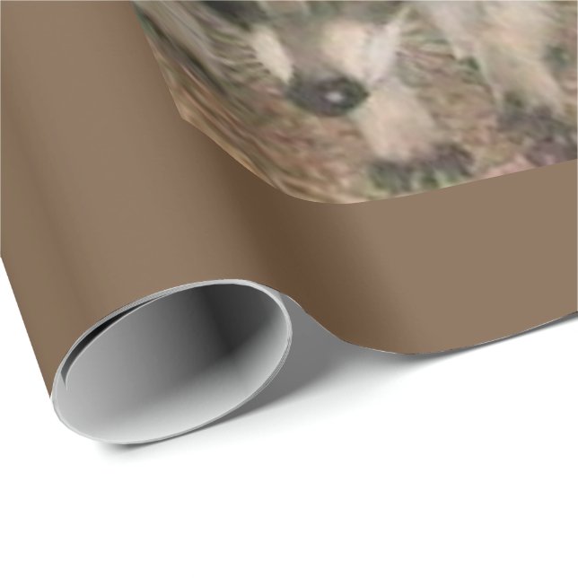 Regalo Papel de envolvimiento Raccoon Matte (Esquina del rollo)