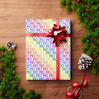 Regalo Papel de envolvimiento Rainbow Ho Ho Ho