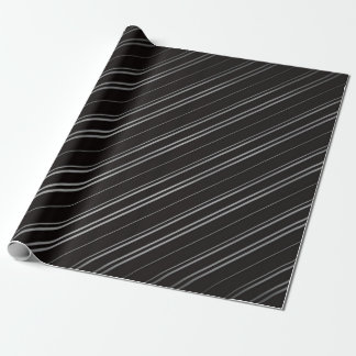 Regalo Papel de envolvimiento rayado de clase negra