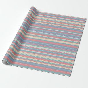Regalo Papel de envolvimiento rayado en paño de verano