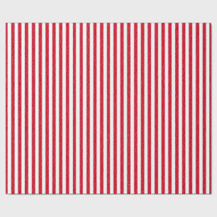 Regalo Papel de envolvimiento rayado rojo y blanco
