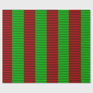 Regalo Papel de envolvimiento rayado rojo y verde