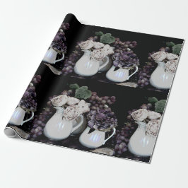 Regalo Papel de envolvimiento Rl 6' Cocina, uvas y flores