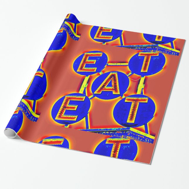 Regalo papel de envolvimiento rojo/azul (Desenrollado)
