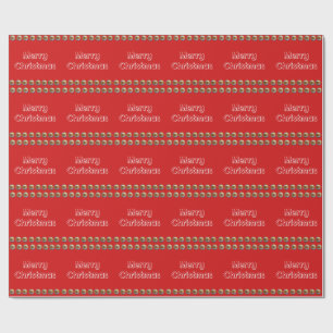 Regalo Papel de envolvimiento rojo de navidad