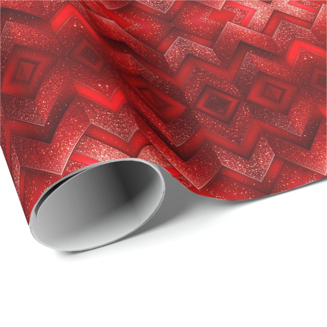 Regalo Papel de envolvimiento rojo decorativo (Esquina del rollo)