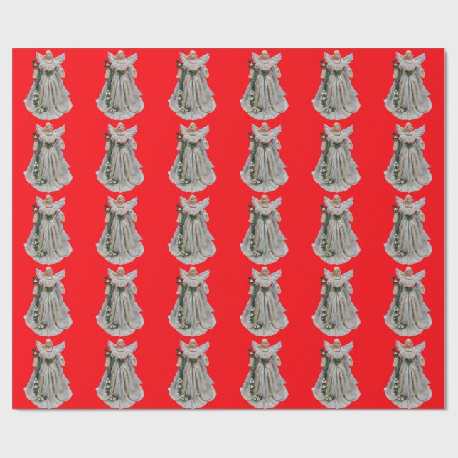 Regalo Papel de envolvimiento rojo del Ángel Blanco (Superficie plana)