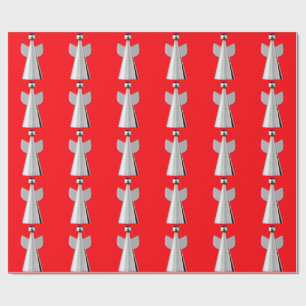 Regalo Papel de envolvimiento rojo del Ángel de Plata