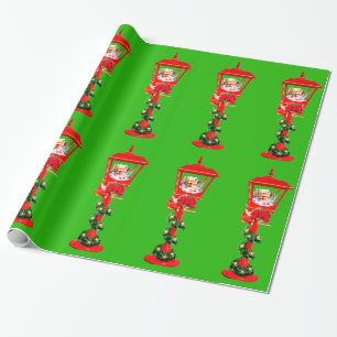 Regalo Papel de envolvimiento rojo para la lámpara de nav