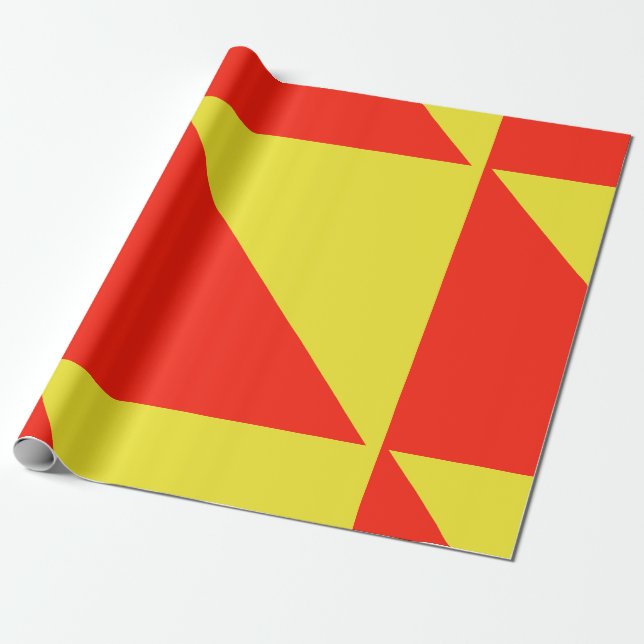 Regalo Papel de envolvimiento rojo y amarillo (Desenrollado)